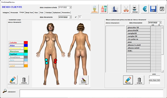 Misurazioni Corpo Estetica