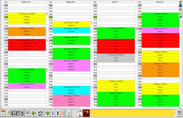 appuntamenti-software-estetica-nice8 planning personalizzato tramite software gestionale per centri estetici